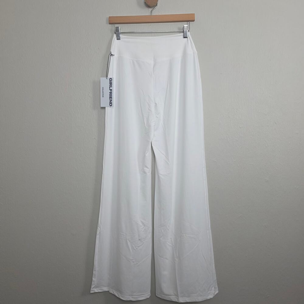 NWT Girlfriend Collective High Rise Wide Leg Pant White Small - Picture 8 of 12